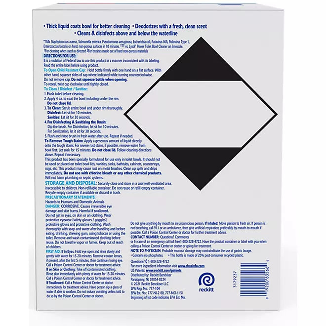 Lysol Advanced Toilet Bowl Gel Cleaner, 32 fl. oz., 4 pk Retailoutlet