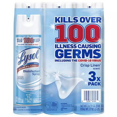 Lysol Disinfectant Spray, Crisp Linen 19 oz., 3 pk. Retailoutlet