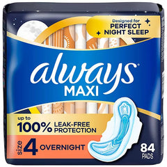 Always Maxi Overnight Pads with Wings, Size 4 Retailoutlet