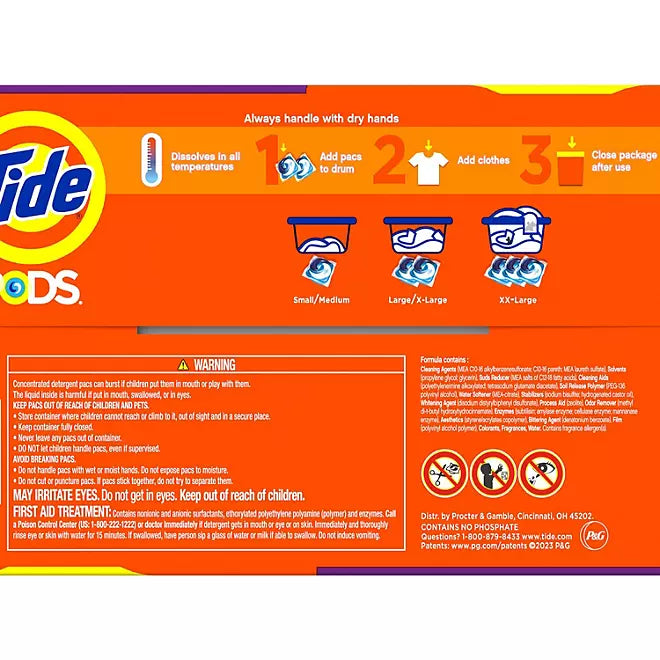 Tide PODS Laundry Detergent Pacs, Spring Meadow, 156 ct. Retailoutlet