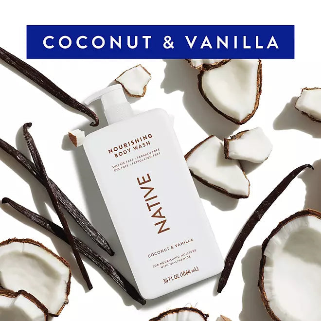 "Native Nourishing Body Wash – Coconut & Vanilla Retail Outlet
