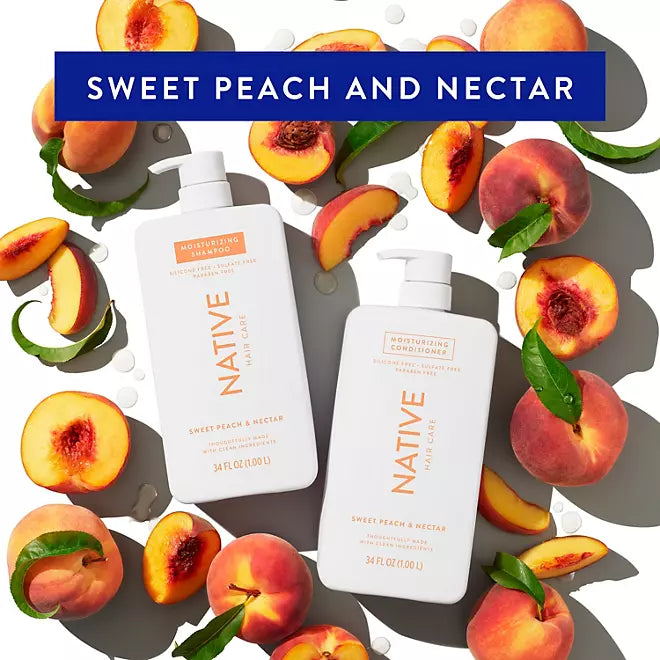 Native Sweet Peach & Nectar Shampoo & Conditioner Retail Outlet