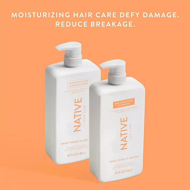 Native Sweet Peach & Nectar Shampoo & Conditioner Retail Outlet