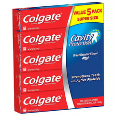Colgate Cavity Protection Toothpaste with Fluoride – 8 oz, 5 Pack Retailoutlet