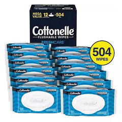 Cottonelle Freshcare Flushable Wipes, 12 ct., 504 wipes Retailoutlet