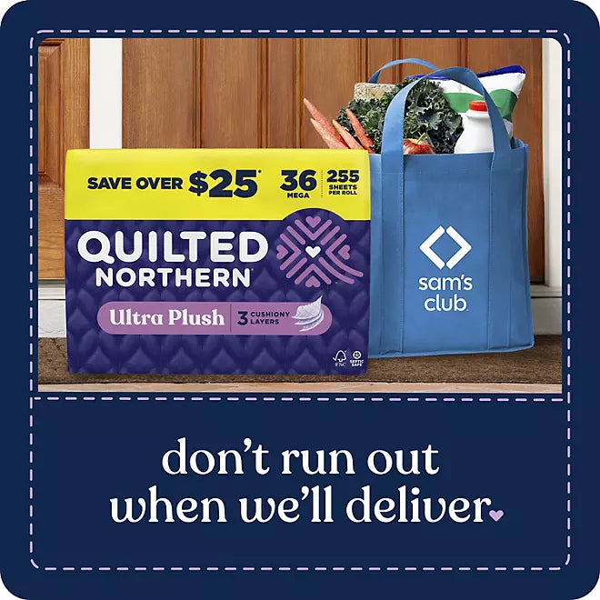 Quilted Northern Ultra Plush 3-Ply Toilet Paper, 36 Rolls, 255 Sheets/Roll Retailoutlet