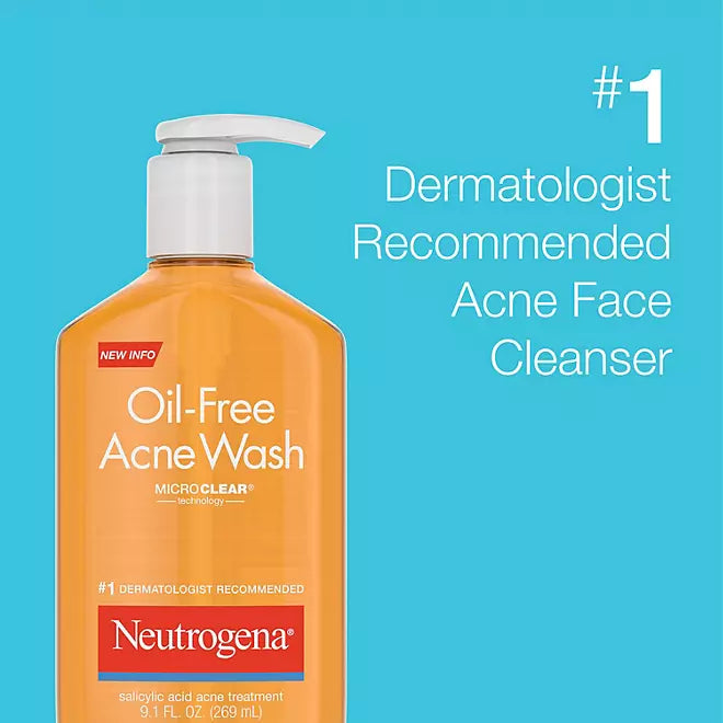 Neutrogena Oil-Free Acne Face Wash" Retailoutlet