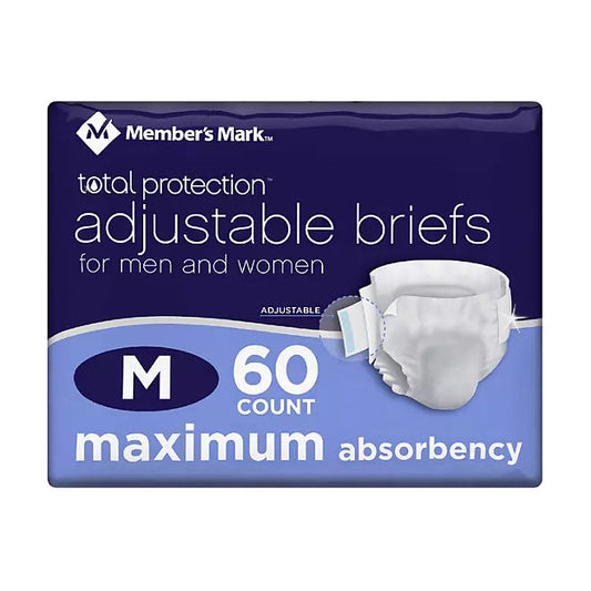 Member’s Mark Total Protection Unisex Adult Briefs – Maximum Absorbency, Retailoutlet