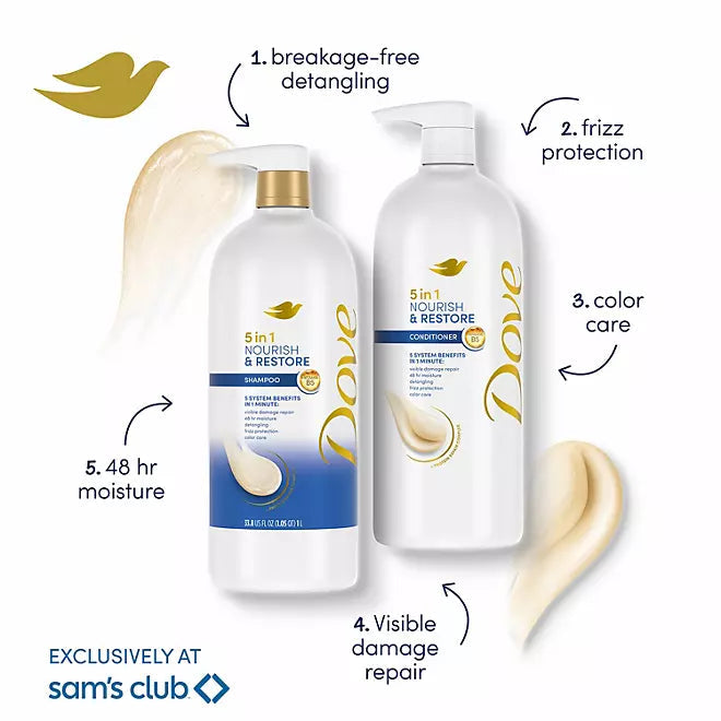 Dove Nourish & Restore 5-in-1 Conditioner, Retail Outlet