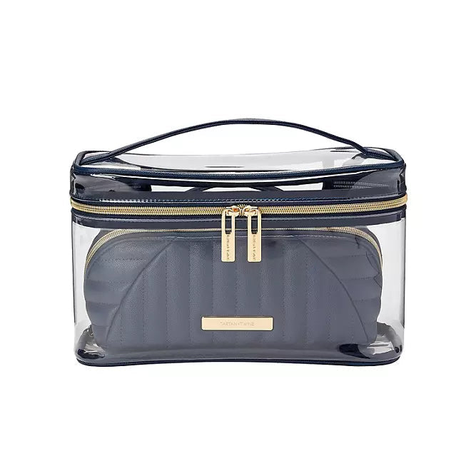 Conair Tartan + Twine Train Case Cosmetic Bag Set" Retail Outlet