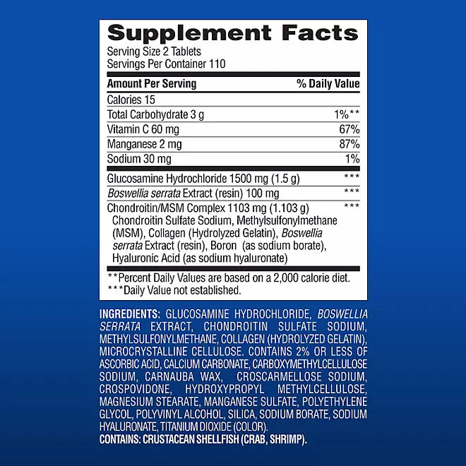 Member’s Mark Joint Support Complex – 220 ct Retail Outlet