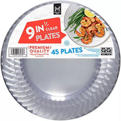 Member's Mark Clear Plastic Plates, 9" 45 ct. Retailoutlet