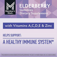 Member's Mark Elderberry Immune Health Gummies, 150 ct. Retail Outlet