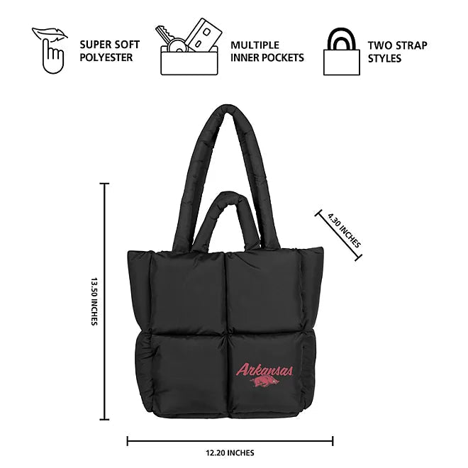 NCAA Arkansas Razorbacks Puff Tote Retail Outlet