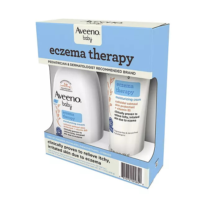 Aveeno Baby Eczema Therapy Moisturizing Cream, 2 pk., 7.3 fl. oz. and 12 fl. oz. Retailoutlet