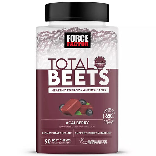 Force Factor Total Beets Soft Chews, Açai Berry, 90 ct. Retailoutlet