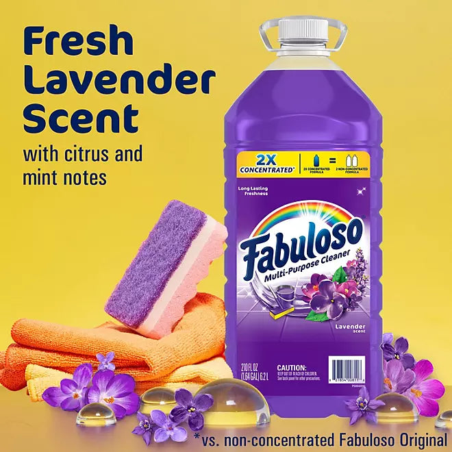 Fabuloso 2X Concentrated Multi-Purpose Cleaner, Lavender Scent, 210 fl. oz. Retailoutlet