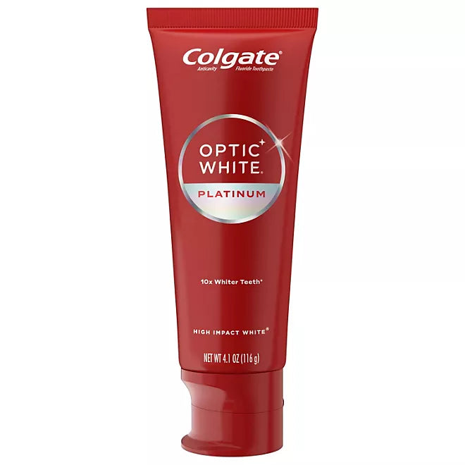 Colgate Optic White Platinum Teeth Whitening Toothpaste, 4.1 oz., 4 pk. Retailoutlet