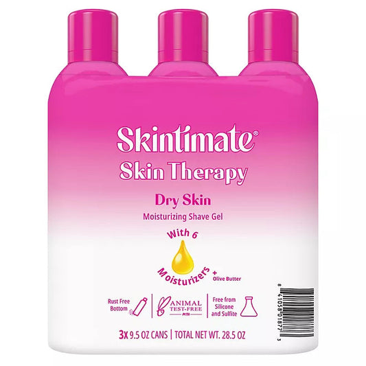 Skintimate Skin Therapy Dry Skin Shave Gel. 9.5 oz., 3 pk Retailoutlet