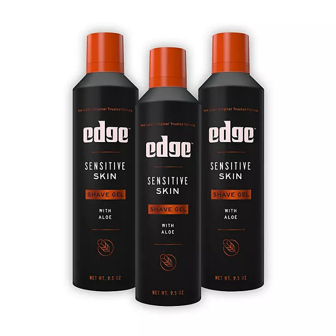 Edge Sensitive Skin Shaving Gel for Men – 9.5 oz, 3 Pack Retailoutlet