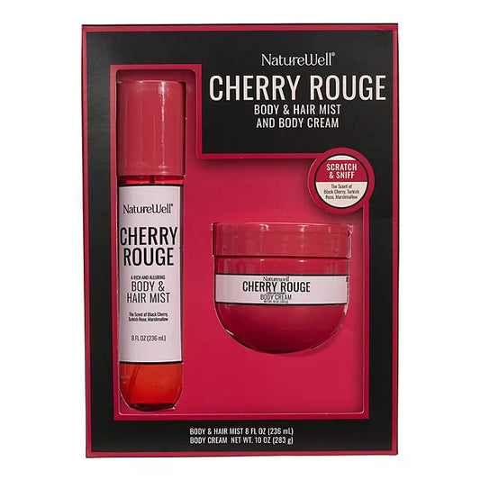 Nature Well Cherry Rouge Body & Hair Mist and Body Cream Kit Retail Outlet