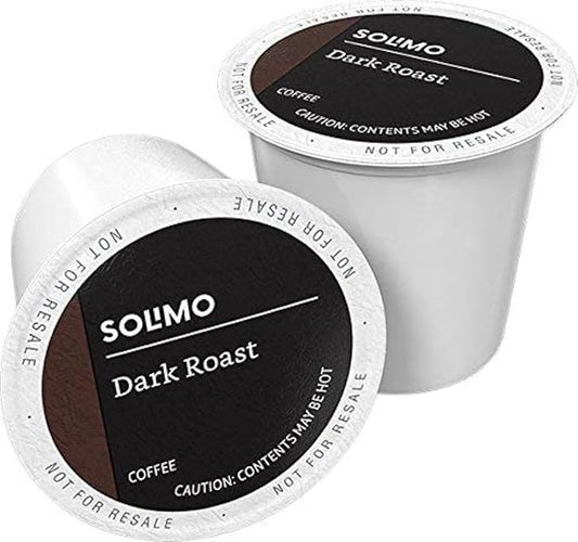 Solimo Dark Roast Coffee Pods, Compatible with Keurig 2.0 K-Cup Brewers 100 Count(Pack of 1) Retail Outlet