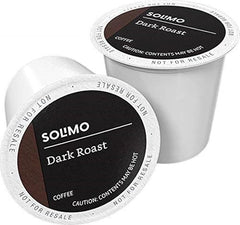 Solimo Dark Roast Coffee Pods, Compatible with Keurig 2.0 K-Cup Brewers 100 Count(Pack of 1) Retail Outlet