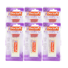 The Doctor's BrushPicks Interdental Toothpicks | 120-Picks per pack | (6-Pack)