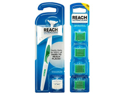 REACH Ultraclean Access Snap-On Flosser & Flosser Refill Head 28 ea, Pack for Proper Oral Care, Mint Flavor 1 ea