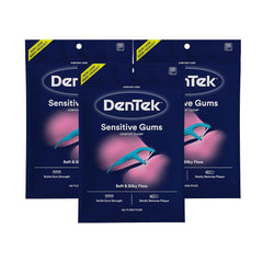 DenTek Comfort Clean Sensitive Gums Floss Picks, Soft & Silky Ribbon, 150 Count, 3 Pack