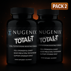 Nugenix Total-T - Free & Total Testosterone Booster - 90 Count (Two Pack) - Enhances Lean Muscle Mass & Male Vitality