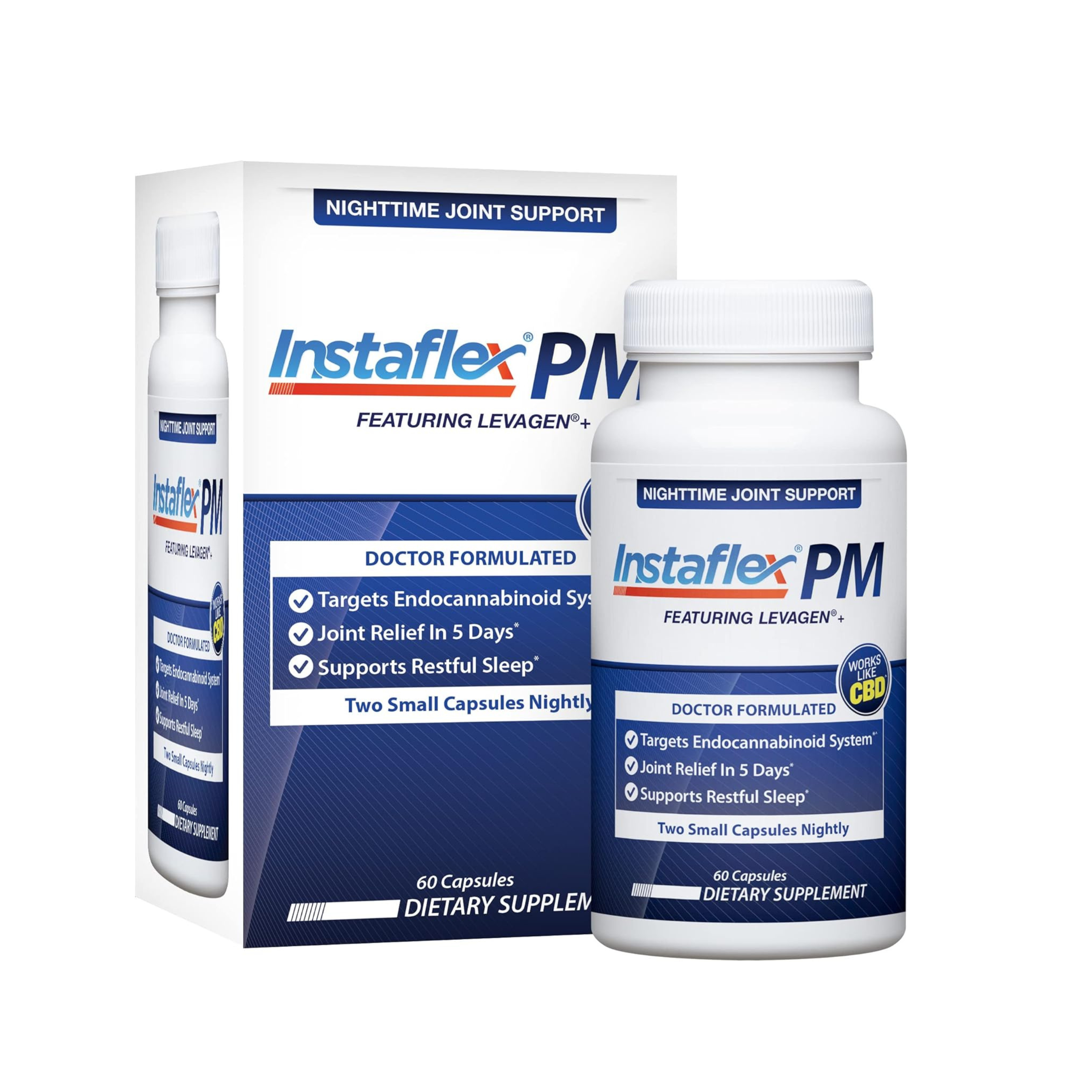 Instaflex PM Nighttime Joint Support with Levagen, Tamaflex, GABA & Ashwagandha – Mobility & Sleep Aid – 60 Vegan Capsules Ballimart