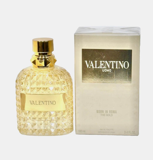 Valentino Uomo Born In Roma The Gold 3.4 oz 100ml Eau De Toilette Men's Spray