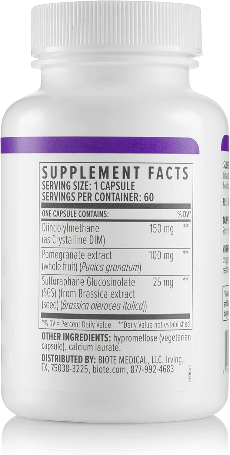 BioTE Nutraceuticals DIM SGS+ – Hormone Balance & Detox Support | 60 Capsules Retail outlet