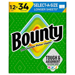 Bounty Paper Towels – Select-A-Size (12 Rolls) Retailoutlet