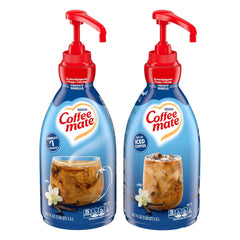 Nestle Coffee mate Coffee Creamer, French Vanilla, Concentrated Liquid Pump Bottle, Non Dairy, No Refrigeration, 50.7 fl oz (Pack of 2) Retail Outlet