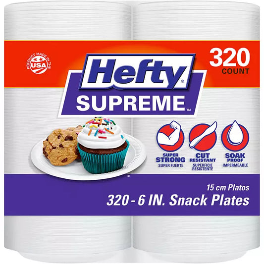 Hefty Supreme Foam Snack Plates