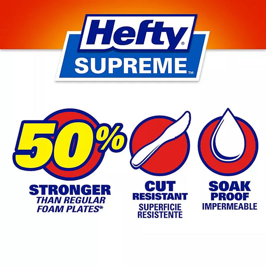 Hefty Supreme Foam Disposable Lunch Plates