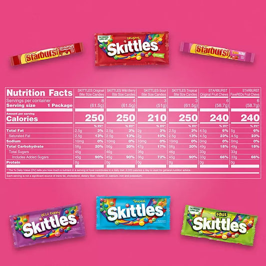 Starburst & Skittles Chewy Candy Variety Bo