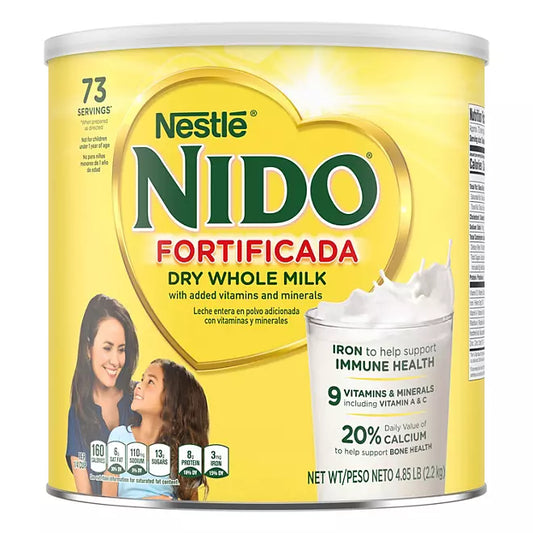 Nestlé NIDO Fortificada Dry Whole Milk Powder, 4.85 lb