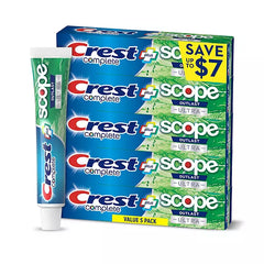 Crest Complete + Scope Outlast Ultra Toothpaste – 6.3 oz, 5 Pack