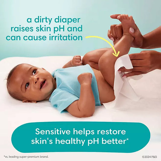 Pampers Sensitive Baby Wipes, Fragrance Free, 16 packs, 896 wipes