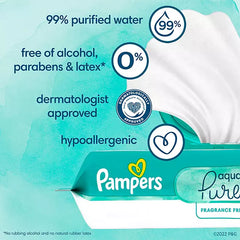 Pampers Aqua Pure Baby Wipes, Fragrance Free, 13 pk., 728 Wipes