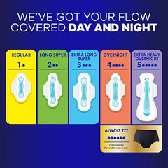 Always Maxi Overnight Pads with Wings, Size 4