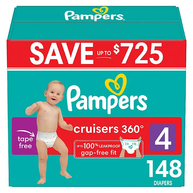 Pampers Cruisers 360 Diapers, Sizes 4–7