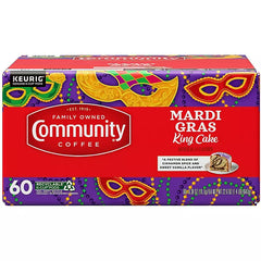 Community Coffee Mardi Gras King Cake Medium Roast Coffee Pods