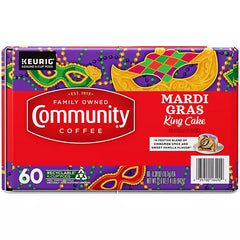 Community Coffee Mardi Gras King Cake Medium Roast Coffee Pods