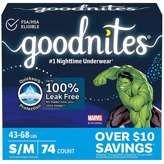 Goodnites Nighttime Bedwetting Underwear for Boys,