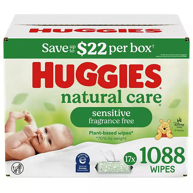 Huggies Natural Care Sensitive Baby Wipes, Fragrance  Wipes