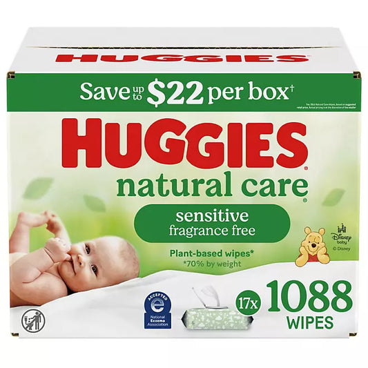 Huggies Natural Care Sensitive Baby Wipes, Fragrance  Wipes
